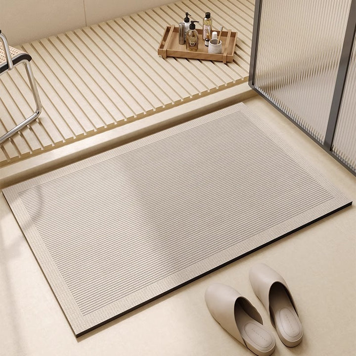 Geometric Design Bath Rug Bowlift