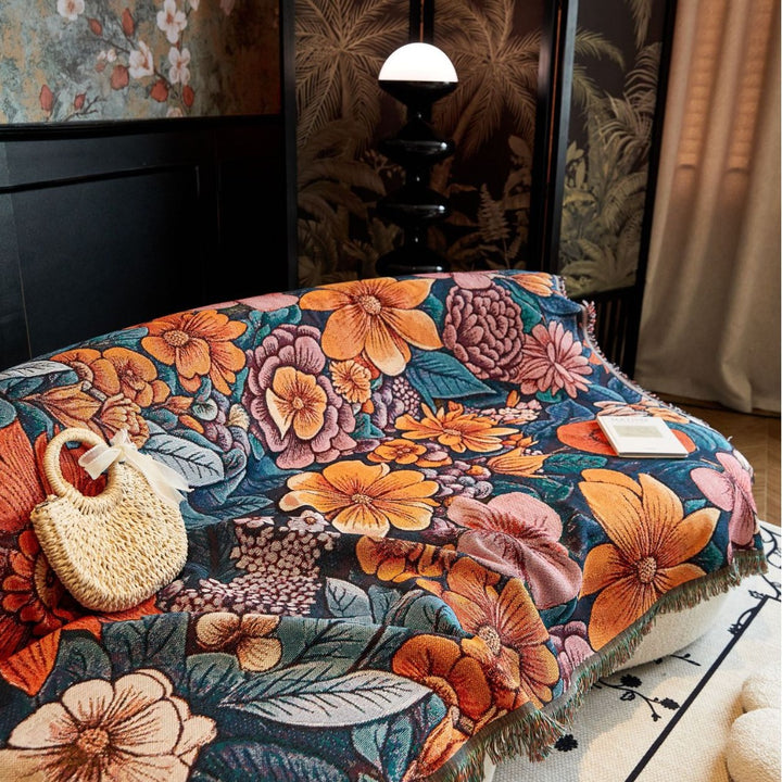 Floral Patterned Throw Blanket