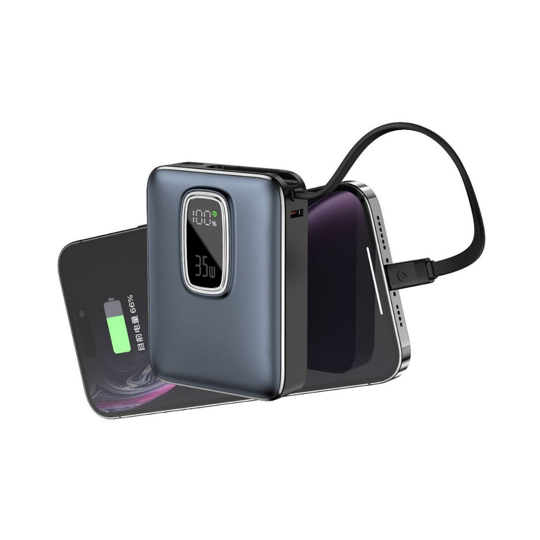 Portable power bank with integrated LED display and fast charging function Bowlift