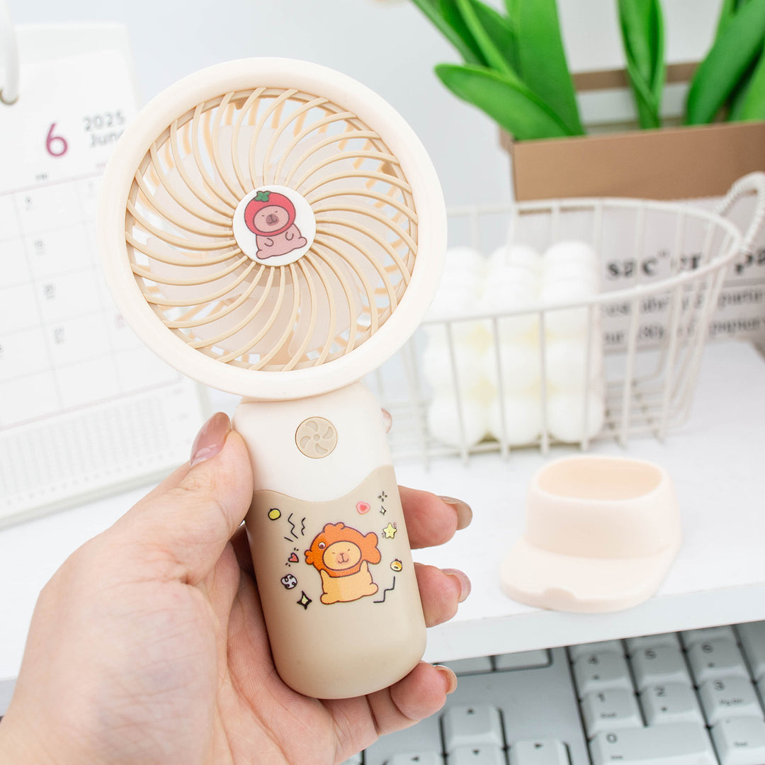Ladies Portable Hand Fan with Cute Design Bowlift