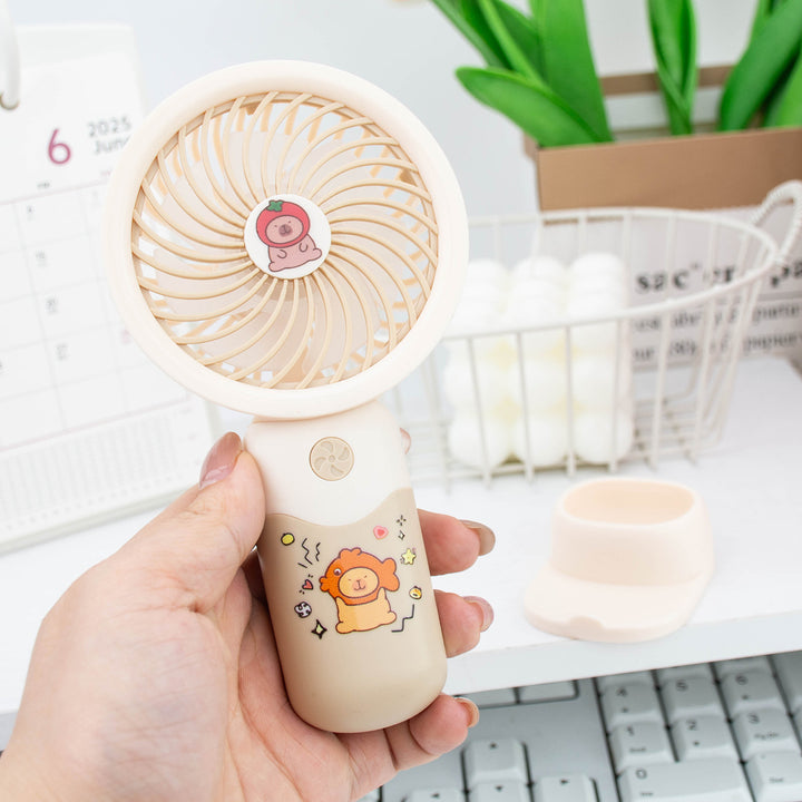 Ladies Portable Hand Fan with Cute Design Bowlift