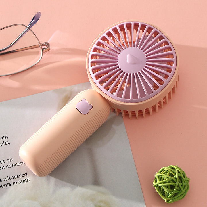Unisex Portable Hand Fan with Ergonomic Handle and Innovative Design Bowlift