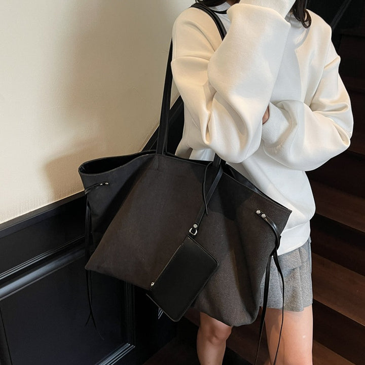 Spacious Canvas Tote Bag Bowlift