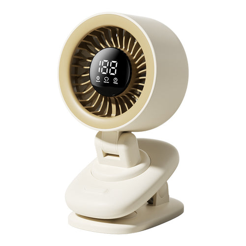 Women's portable table fan with digital temperature display Bowlift