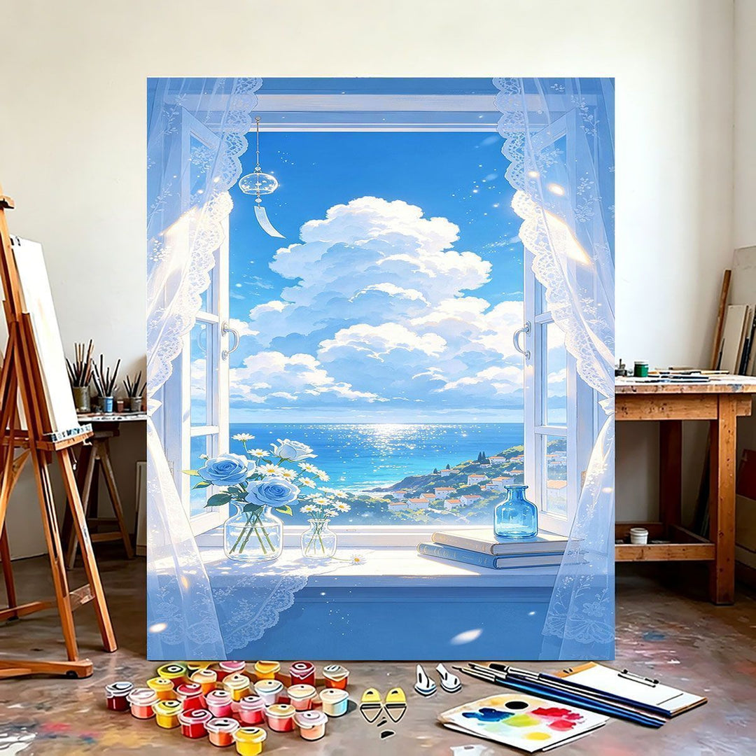 Scenic Coastal View Canvas Art Print Bowlift