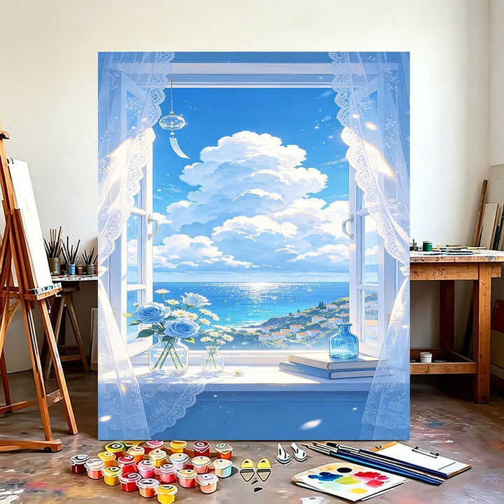 Scenic Coastal View Canvas Art Print Bowlift