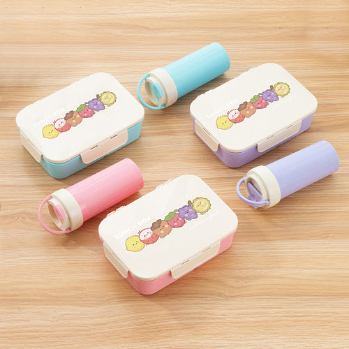 Cute Illustrated Lunch Box Set