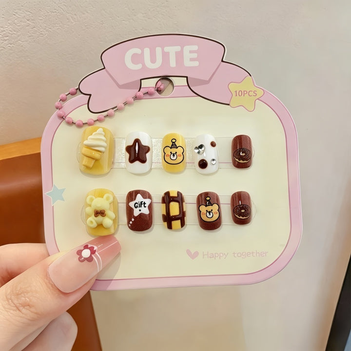 Creative artificial nails with 3D designs Bowlift