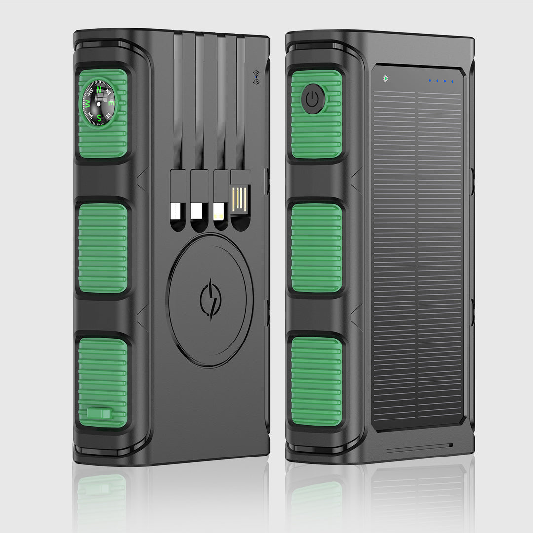 Solar Powerbank with Integrated Compass and Multiple Charging Ports Bowlift