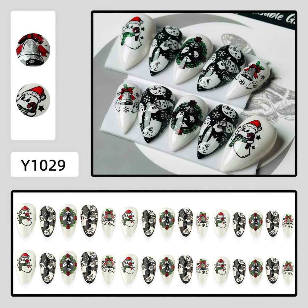 Artificial nails with Christmas design Bowlift