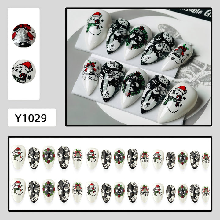 Artificial nails with Christmas design Bowlift