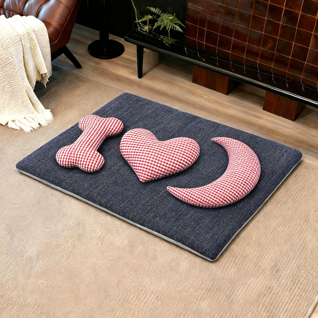 Unisex Playful and cozy pet mat with cushion shapes Bowlift