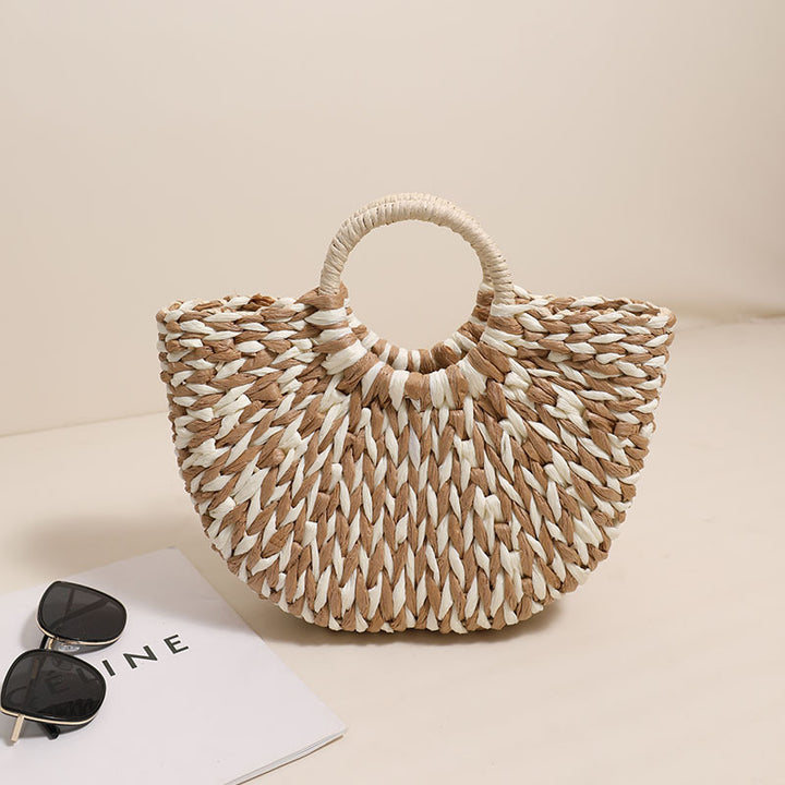 Braided basket bag with unique design Bowlift