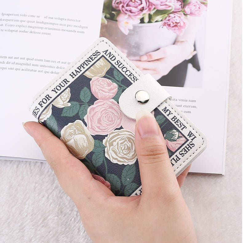 Stylish Floral Print Wallet Bowlift