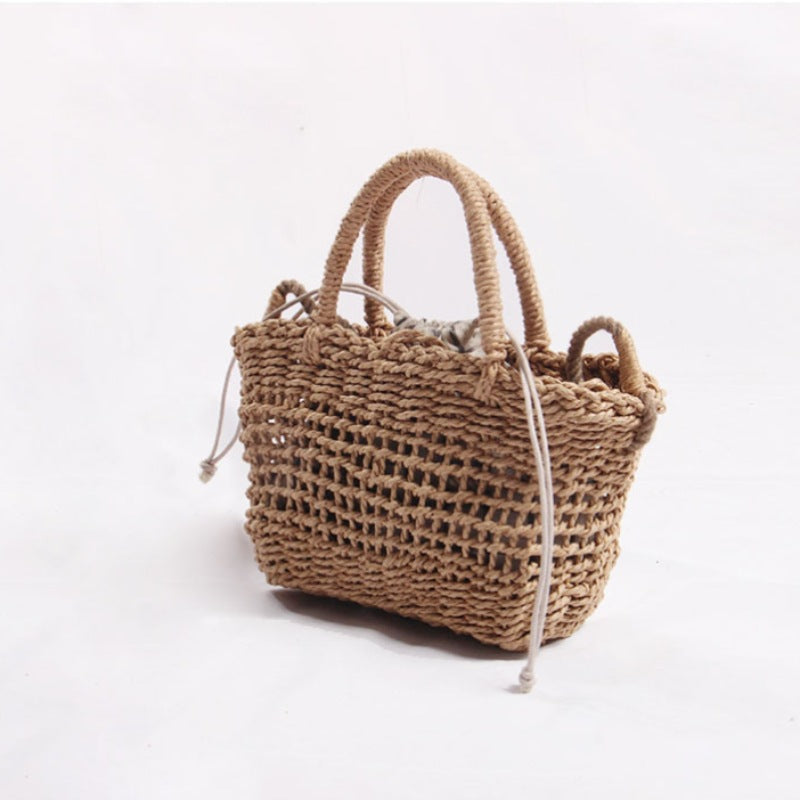 Handcrafted basket bag with detachable shoulder strap Bowlift