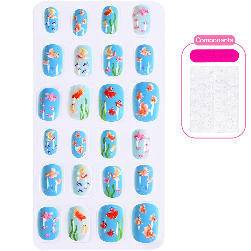 Creative Cartoon-Themed Press-On Nail Collection Bowlift