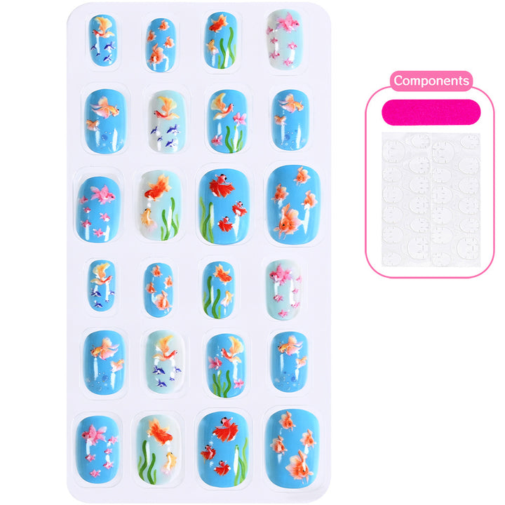 Creative Cartoon-Themed Press-On Nail Collection Bowlift