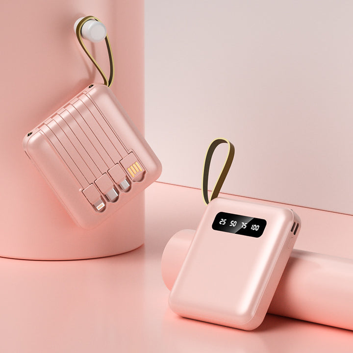 Multifunctional Power Bank with Integrated Cable System Bowlift
