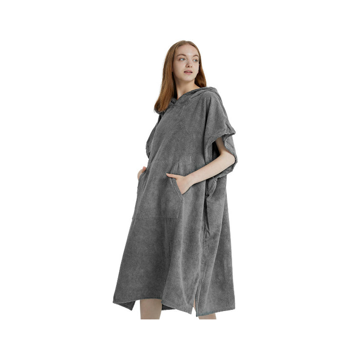 Fluffy Hooded Bath Poncho Bowlift