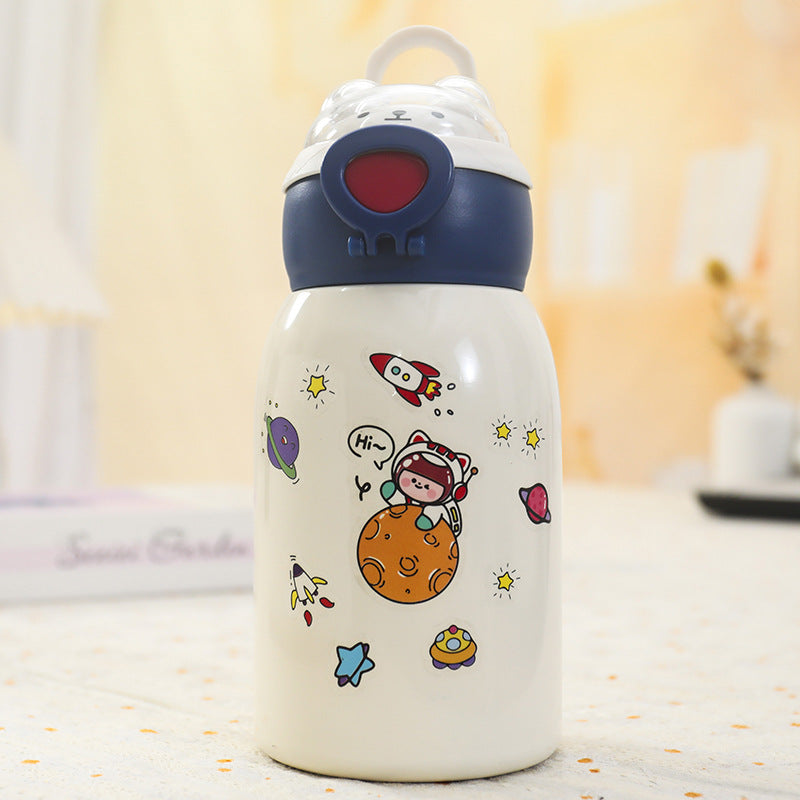 Ladies Insulated Drinking Bottle in Intergalactic Astronaut Design Bowlift