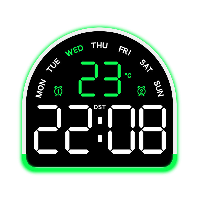 Digital alarm clock with temperature and day of the week display Bowlift