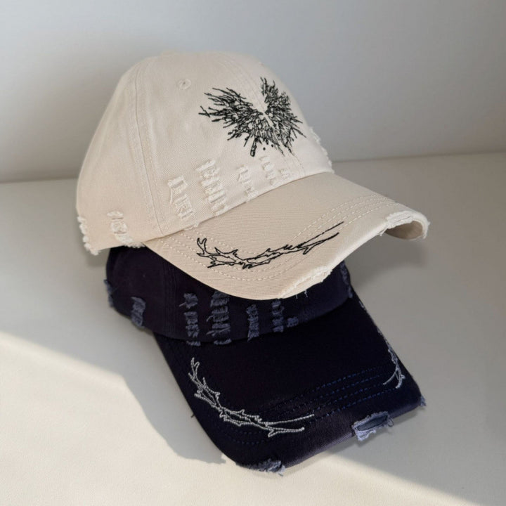Women's Distressed Graphic Snapback Cap Bowlift