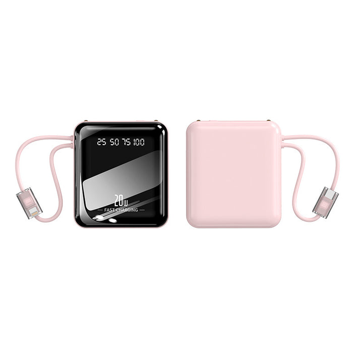 portable fast power bank with integrated charging cable and digital display Bowlift
