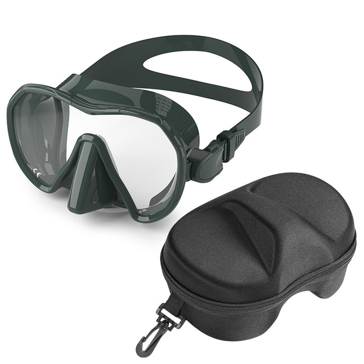 Diving mask with wide field of vision and comfortable wearing comfort Bowlift