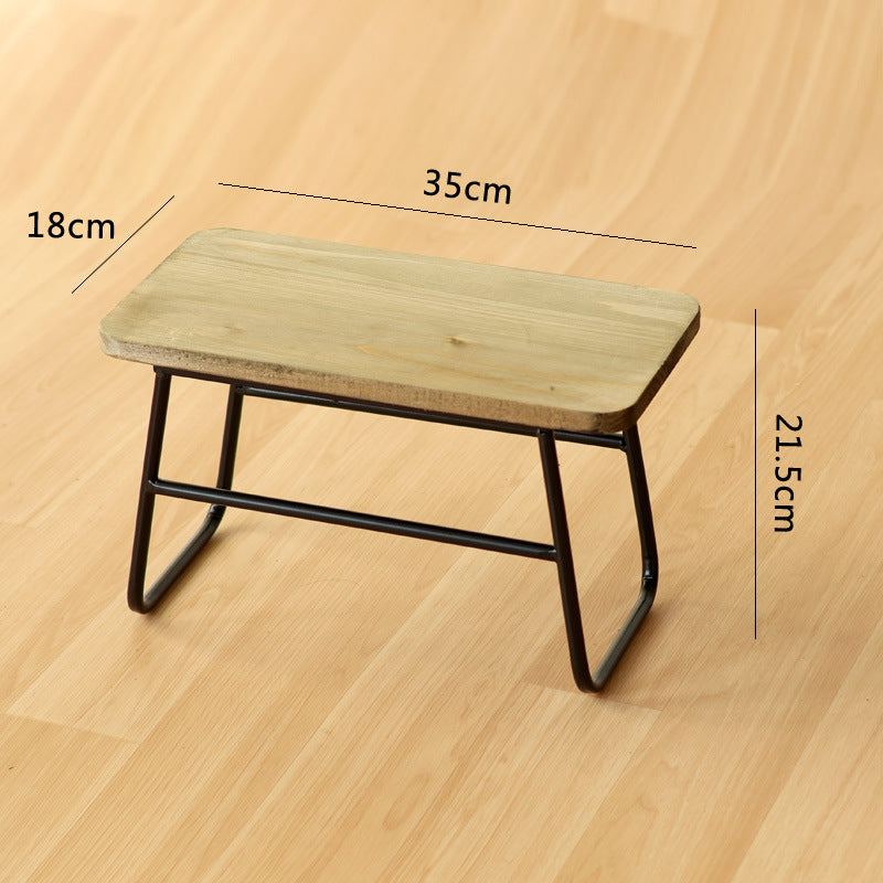 Modern wooden stool with metal frame Bowlift