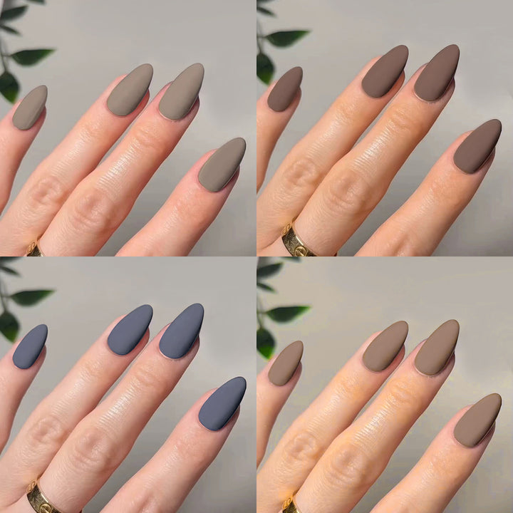Artful stiletto nails in matte design Bowlift