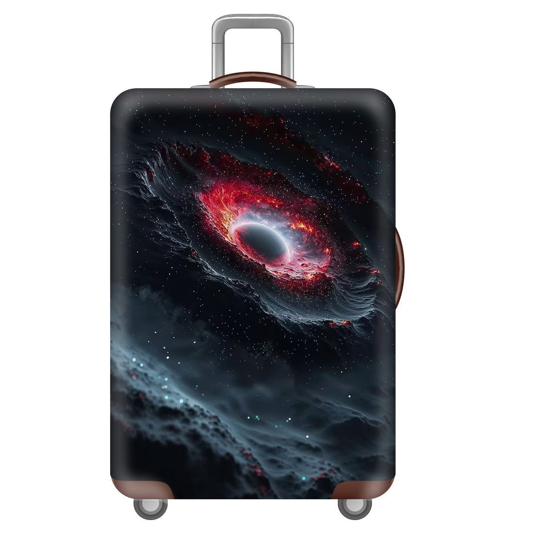 Unisex nano elastic suitcase cover with starry sky city motif, stretch protective cover for trolley luggage Bowlift
