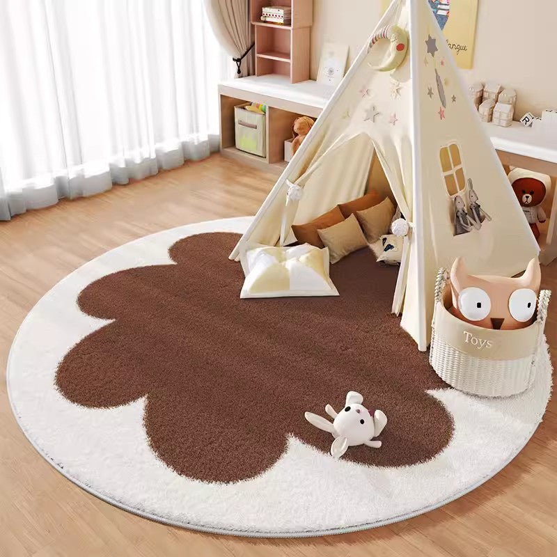 Round Flower-Shaped Area Rug