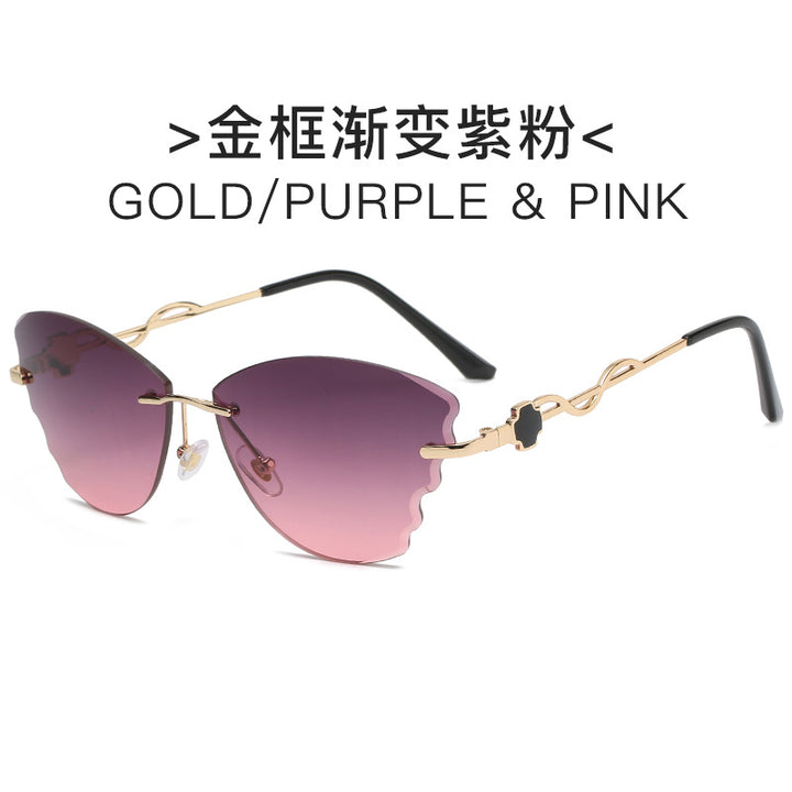 Women's extravagant Cat-Eye sunglasses with golden accents Bowlift