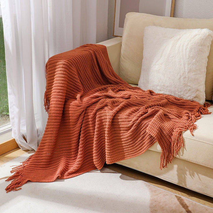 Knitted Cozy Throw Blanket