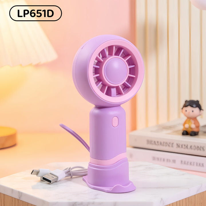 Women Portable Hand Fan with Cute Snail Design Bowlift
