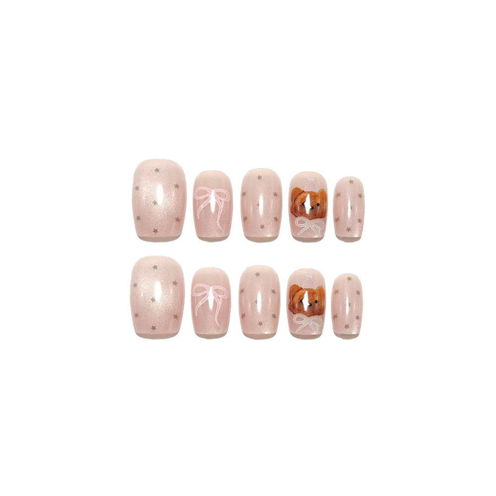 Artificial nails with playful motif decorations Bowlift