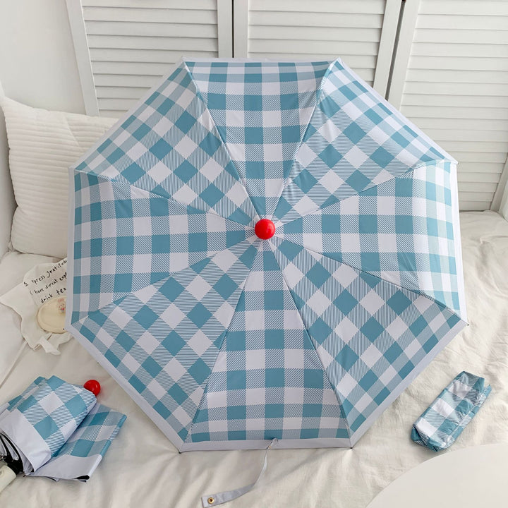 Ladies Foldable Umbrella with Double-layer Protective Structure Bowlift