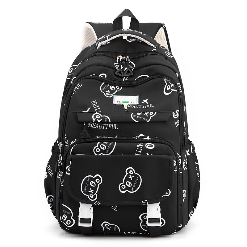 Cute Graphic Print School Backpack