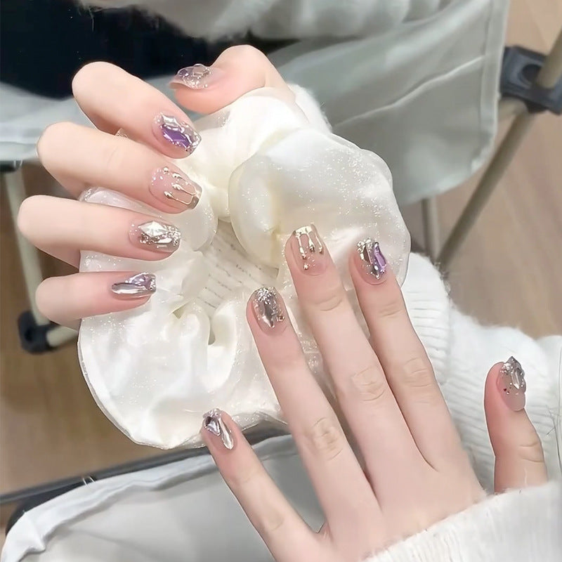 Natural Almond-Shaped Press-On Nails Bowlift