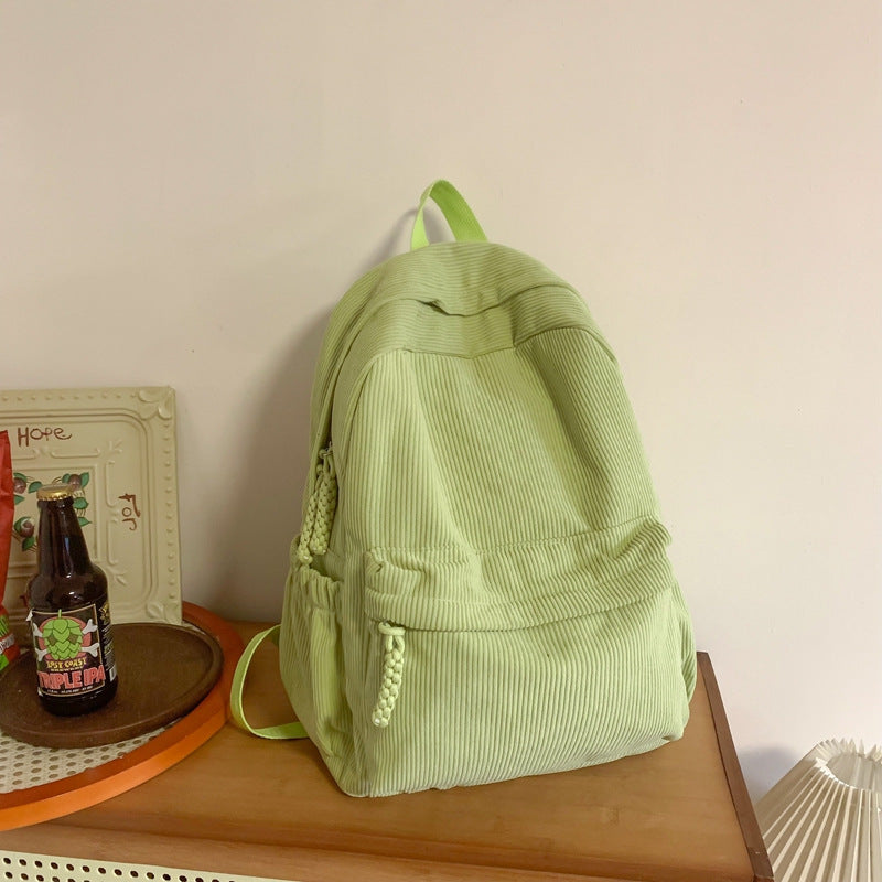 Cord Backpack with Versatile Compartments and Ergonomic Design Bowlift