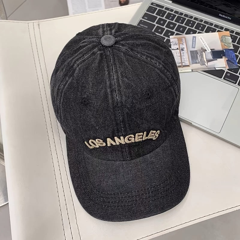 Denim Embroidered Baseball Cap