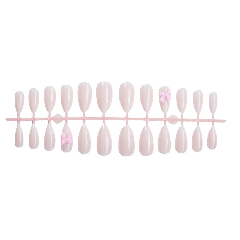 Elegant Bow Accent Press-On Nails Bowlift