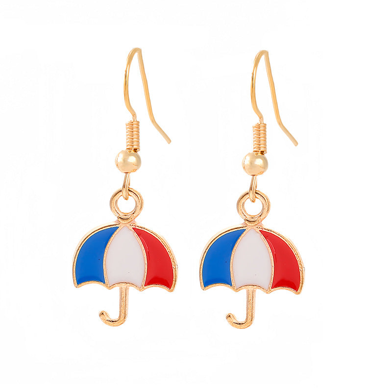 Women nan enamel horseshoe earrings with star motif and fishhook closure Bowlift