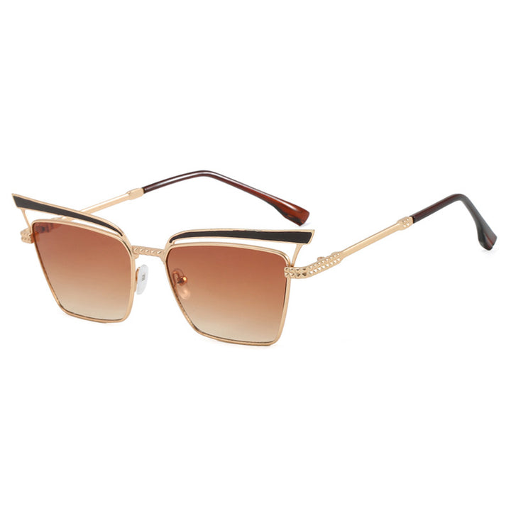 Women's square designer glasses with delicate metal frame Bowlift