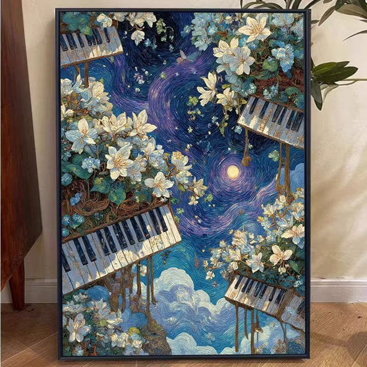Fantasy Landscape Piano Canvas Art Print Bowlift