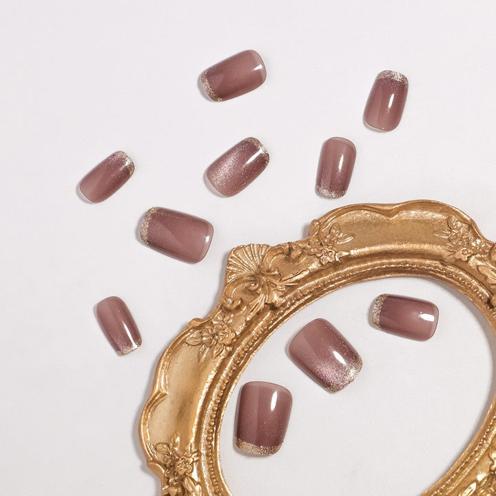Elegant Metallic Press-On Nails Bowlift