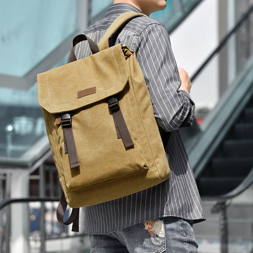 Vintage Canvas Travel Backpack Bowlift