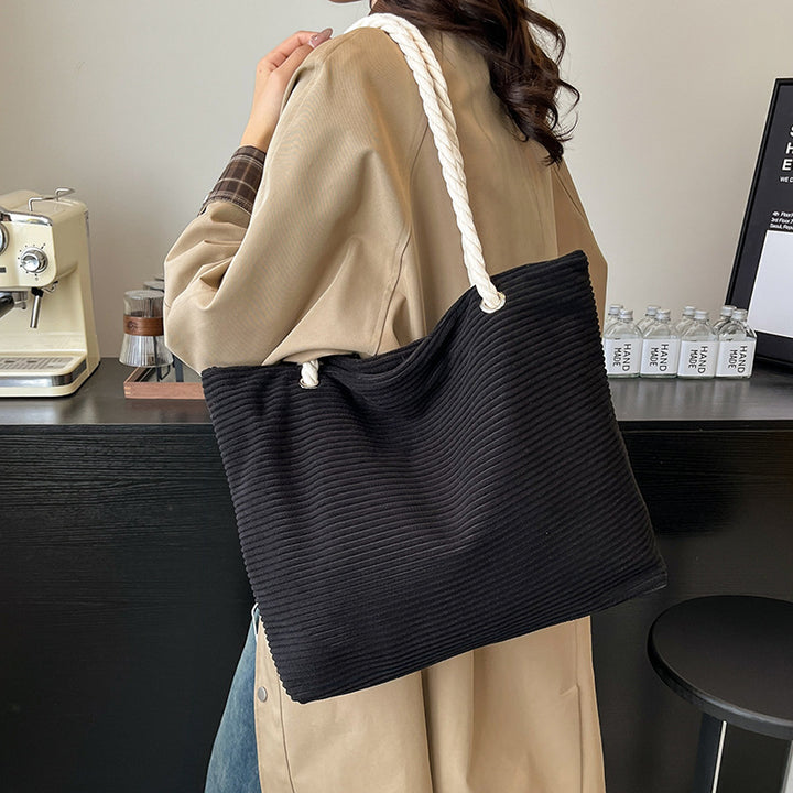 Stylish Textured Beach Tote Bowlift