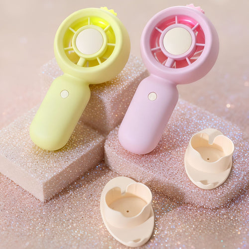 Women's Handheld Fan with LED Lamp Bowlift