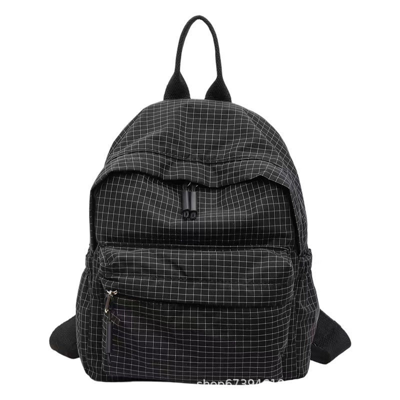 Grid Patterned Everyday Backpack Bowlift